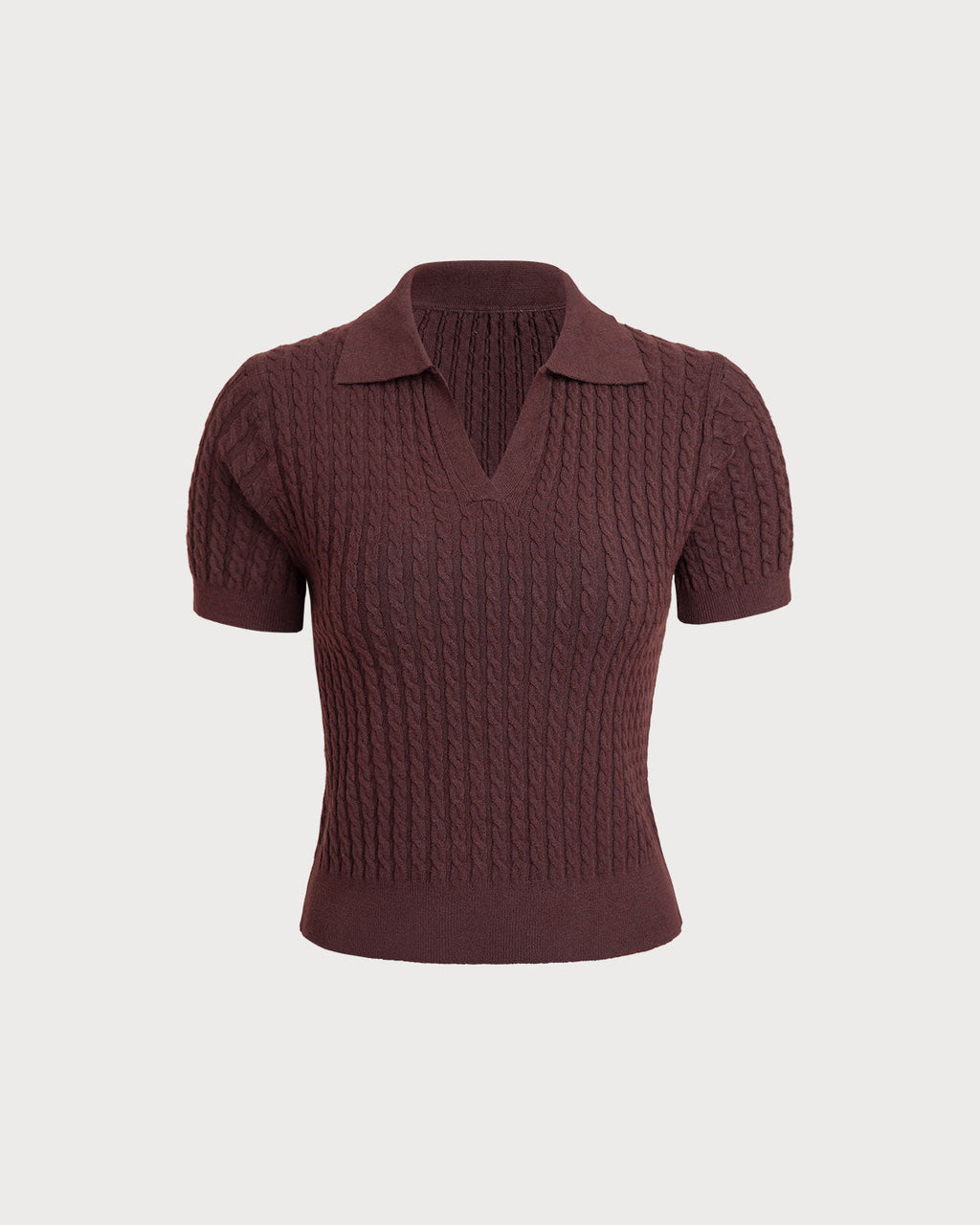 Red Collared Knit Tee