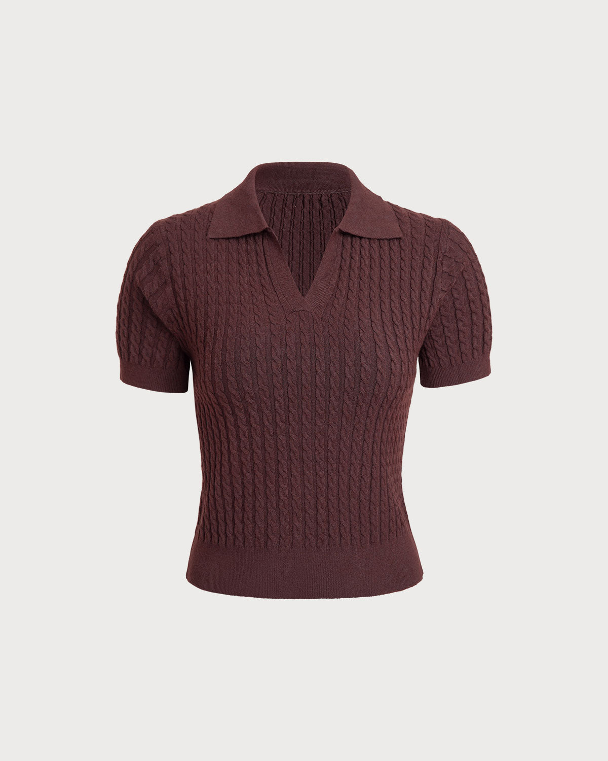 Red Collared Knit Tee