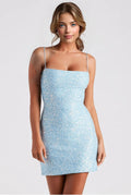 Shimmer Sequin Strappy Mini Dress