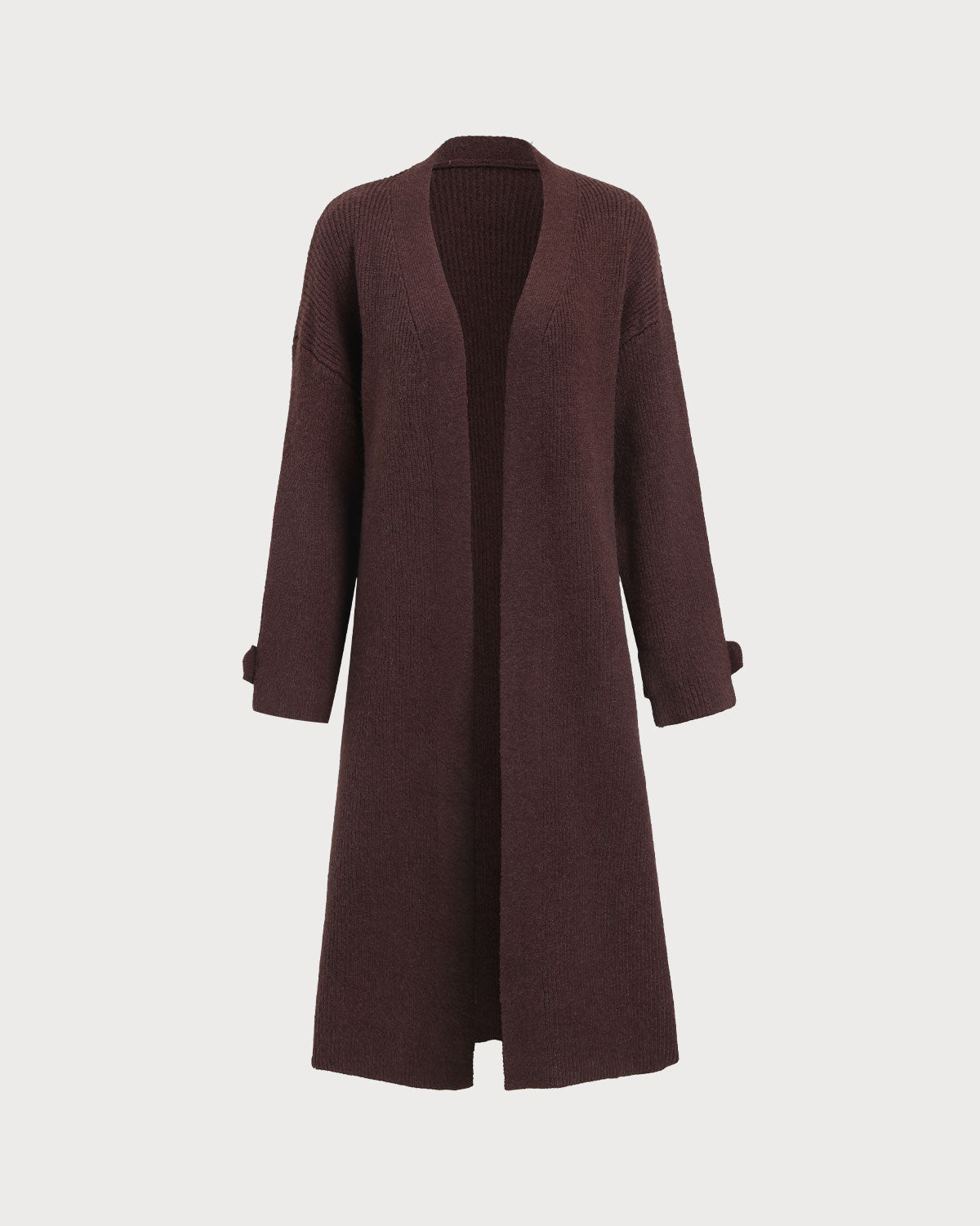 Coffee Knit Long Cardigan