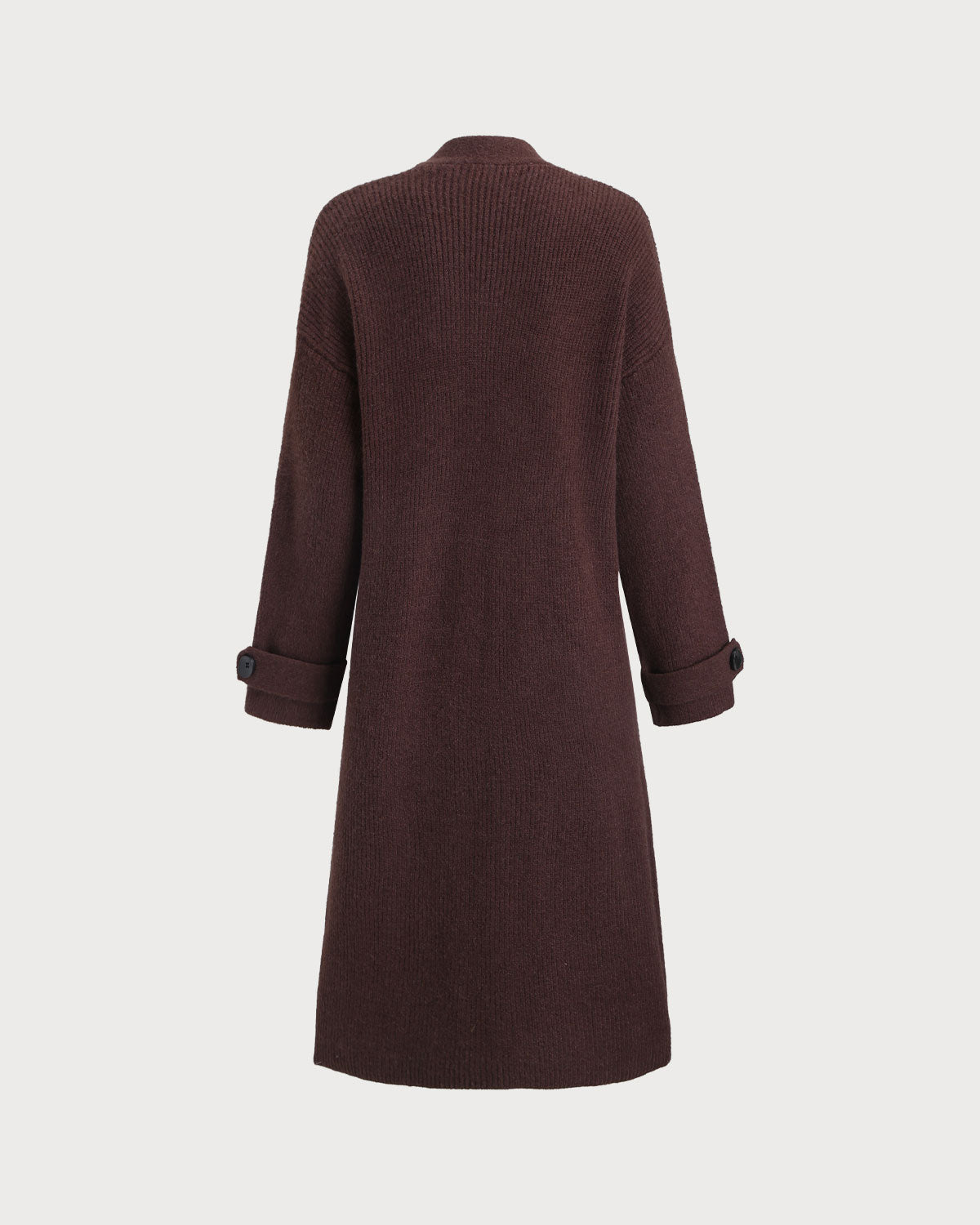 Coffee Knit Long Cardigan