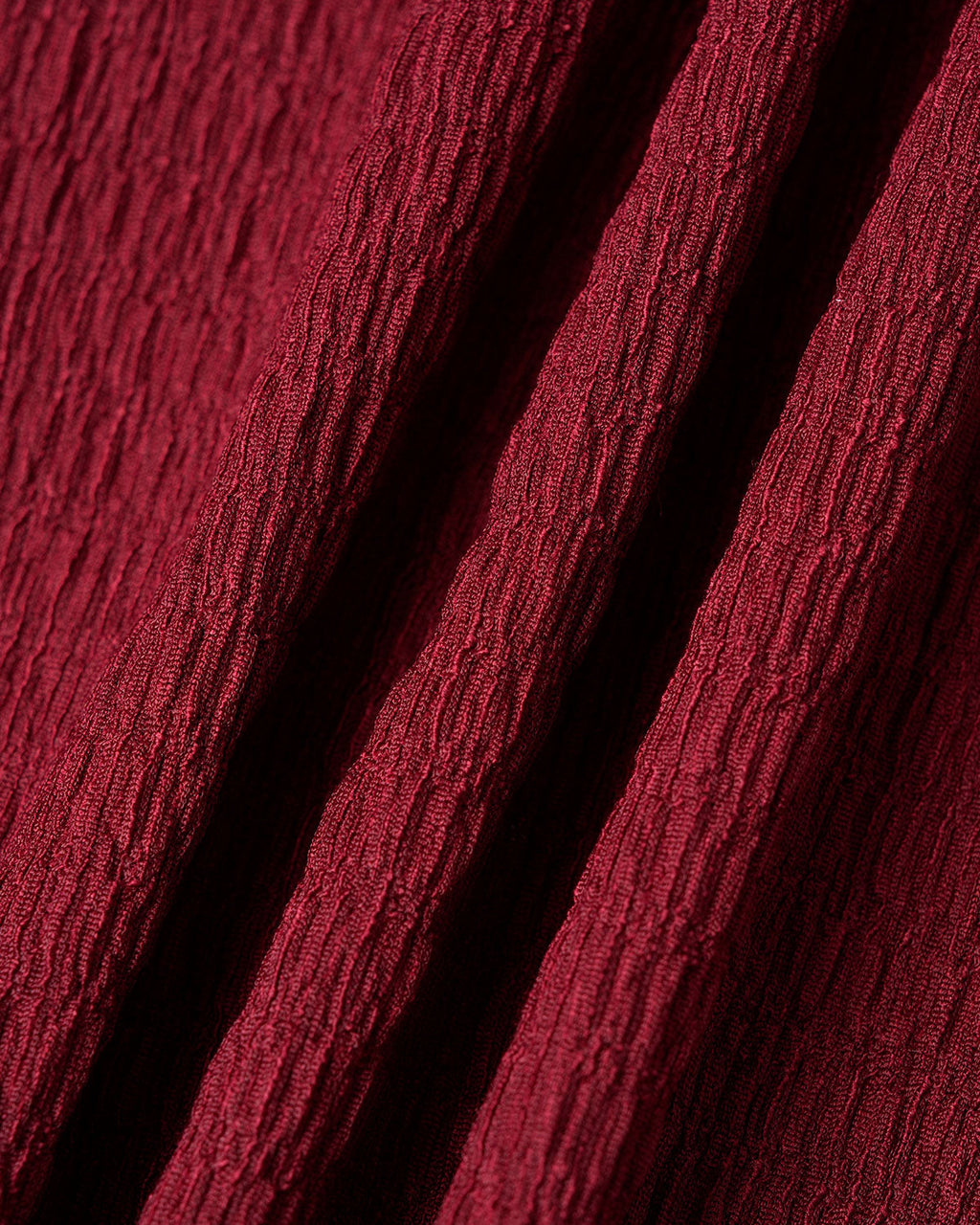 Wine Red Knit Elastic Waist Mermaid Midi Skirt