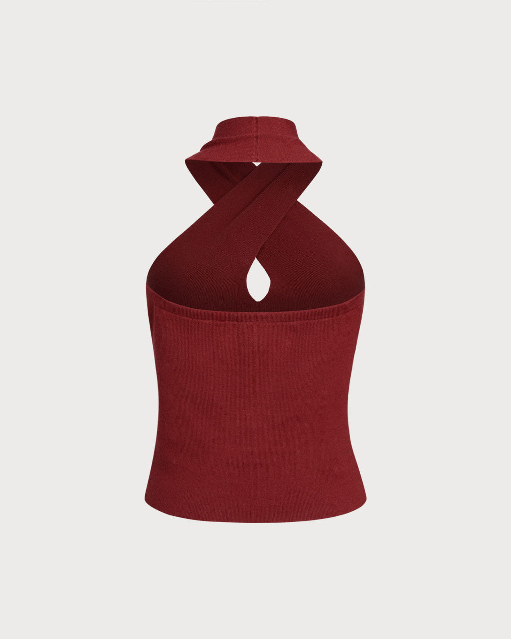 Red Knit Halter Vest