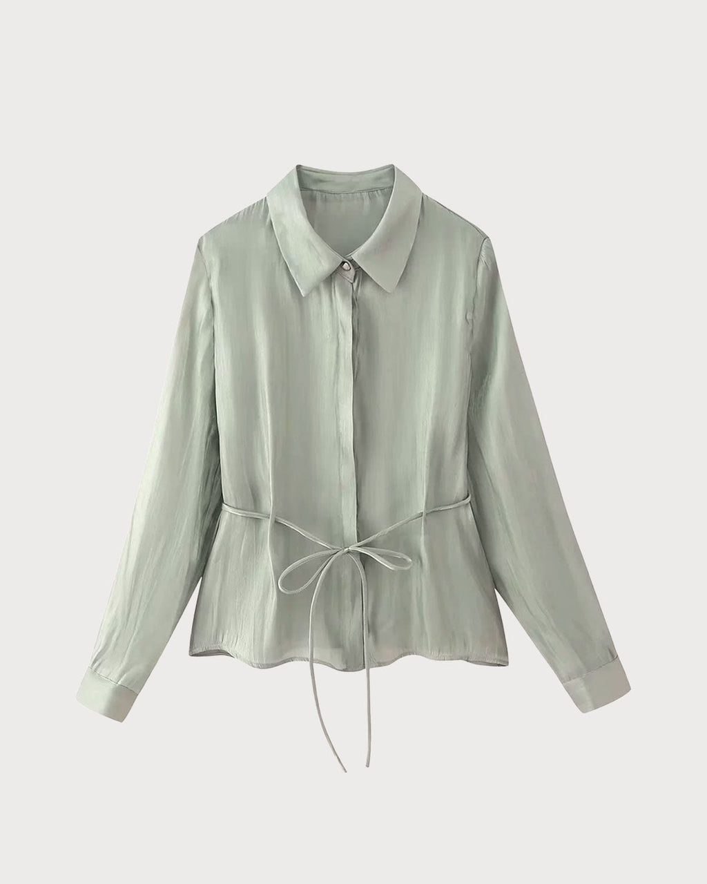 Green Loose Button Shirt