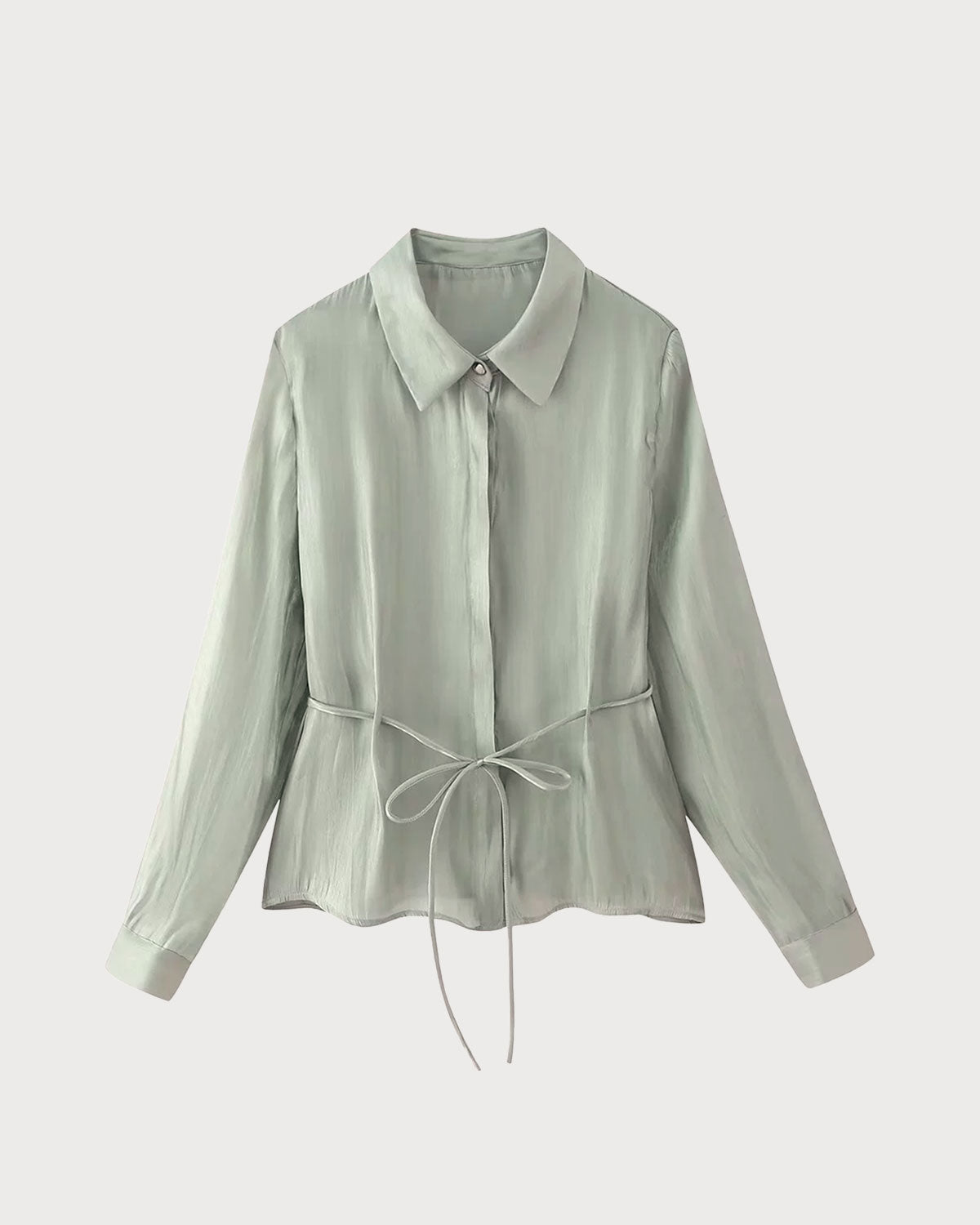 Green Loose Button Shirt